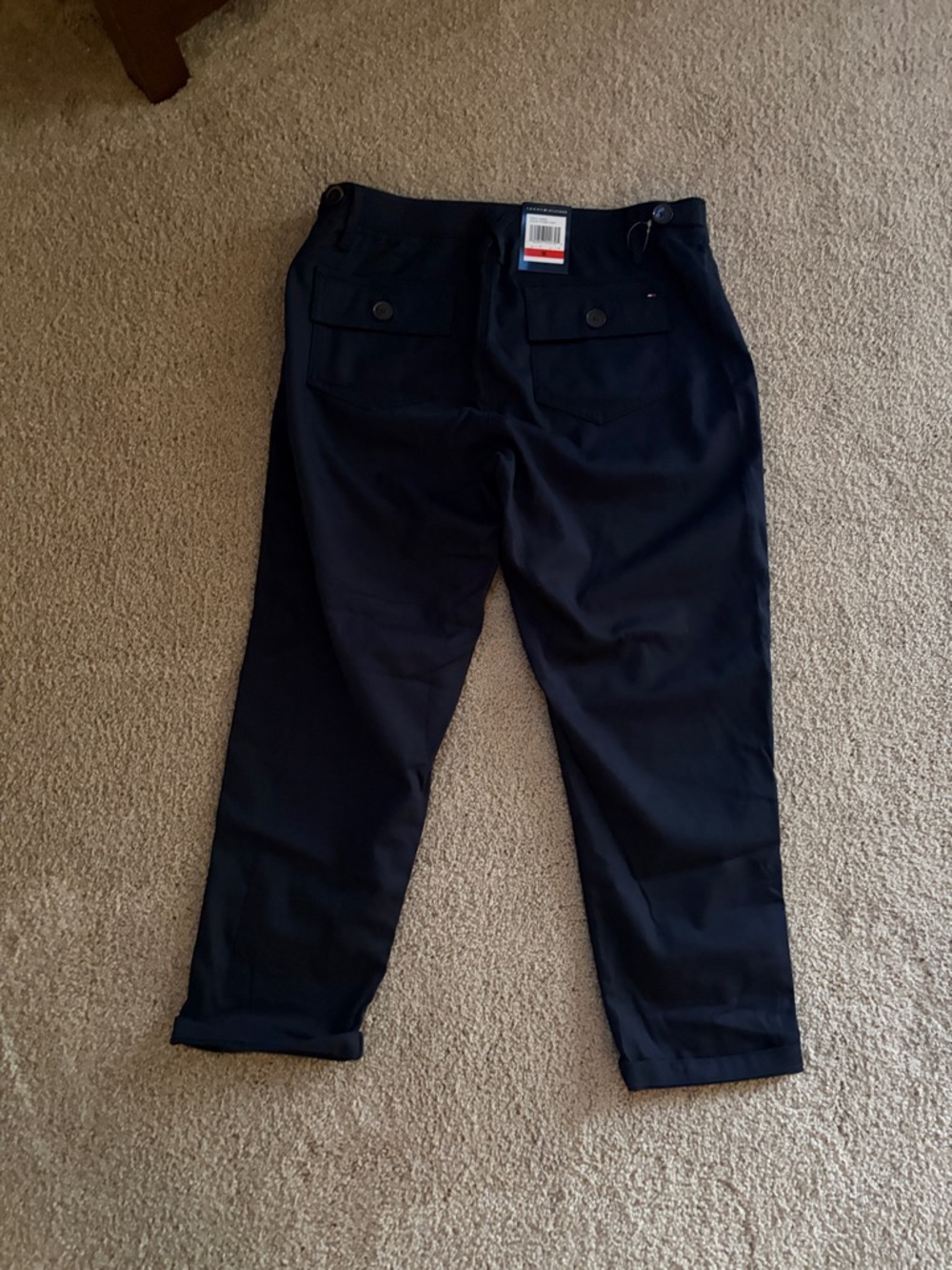 Tommy Hilfiger Women’s Navy Straight-Leg cropped pants nwt size M - Picture 4 of 6